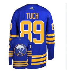 Men Buffalo Sabres 89 Alex Tuch Blue Stitched Jersey