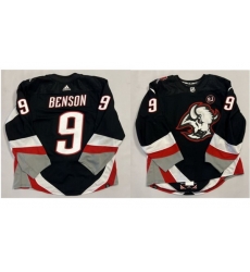 Men Buffalo Sabres 9 Zach Benson Black Alternate Stitched Hockey Jersey Men Buffalo Sabres 9 Zach Benson Black Alternate Stitched Hockey Jersey