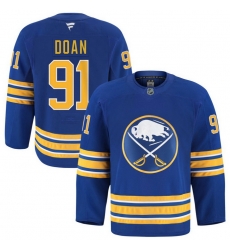Men Buffalo Sabres  91 Josh Doan Blue Stitched Hockey Jersey