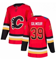 Mens Adidas Calgary Flames 39 Doug Gilmour Authentic Red Drift Fashion NHL Jersey 