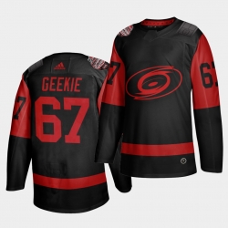 Carolina Hurricanes 67 Morgan Geekie Black Men 2021 Stadium Series Outdoor Game Jersey