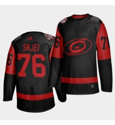 Carolina Hurricanes 76 Brady Skjei Black Men 2021 Stadium Series Outdoor Game Jersey