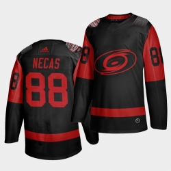 Carolina Hurricanes 88 Martin Necas Black Men 2021 Stadium Series Outdoor Game Jersey