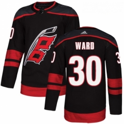 Youth Adidas Carolina Hurricanes 30 Cam Ward Premier Black Alternate NHL Jersey 