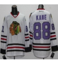 Chicago Blackhawks 88 Patrick Kane White NHL Jerseys Purple Number