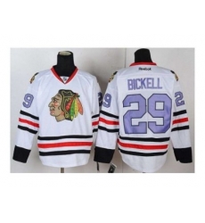 NHL Jerseys Chicago Blackhawks #29 Bickell white[number purple]