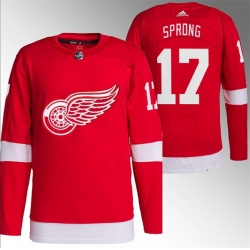 Men Detroit Red Wings 17 Daniel Sprong Red Stitched Jersey