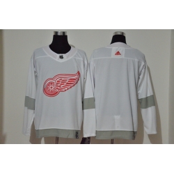 Men Detroit Red Wings Blank White 2020 21 Reverse Retro Adidas Jersey