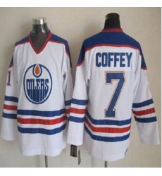 Edmonton Oilers #7 Paul Coffey White CCM Throwback Stitched NHL Jersey