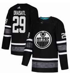 Mens Adidas Edmonton Oilers 29 Leon Draisaitl Black 2019 All Star Game Parley Authentic Stitched NHL Jersey 