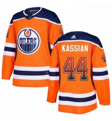 Mens Adidas Edmonton Oilers 44 Zack Kassian Authentic Orange Drift Fashion NHL Jersey 