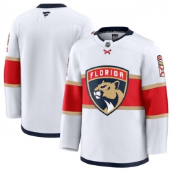 Men Florida Panthers Blank White 2024 25 Away Stitched Hockey Jersey