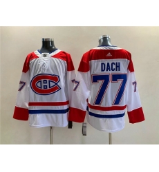 Men Montreal Canadiens 77 Kirby Dach White Stitched Jersey