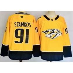 Men Nashville Predators 91 Steven Stamkos Gold 2024 25 Home Stitched Hockey Jersey