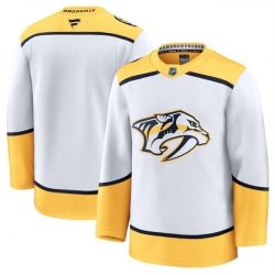 Men Nashville Predators Blank White 2024 25 Away Stitched Hockey Jersey