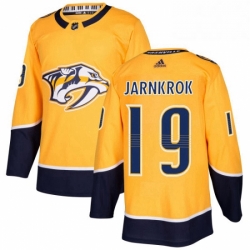 Mens Adidas Nashville Predators 19 Calle Jarnkrok Authentic Gold Home NHL Jersey 