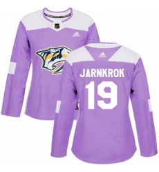 Womens Adidas Nashville Predators 19 Calle Jarnkrok Authentic Purple Fights Cancer Practice NHL Jersey 