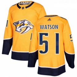 Youth Adidas Nashville Predators 51 Austin Watson Authentic Gold Home NHL Jersey 