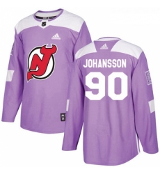 Youth Adidas New Jersey Devils 90 Marcus Johansson Authentic Purple Fights Cancer Practice NHL Jersey 