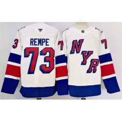 Men New York Rangers 73 Matt Rempe White 2024 25 Stadium Series Stitched Jersey