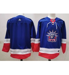 Men New York Rangers Blank Light Blue 2021 Retro Stitched NHL Jersey