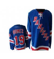 New York Rangers 19 Scott Gomez Premier Road blue Jersey