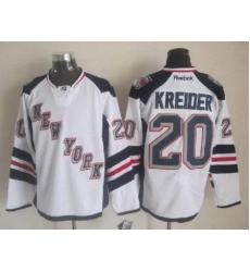 New York Rangers #20 Chris Kreider White 2014 Stadium Series Jersey