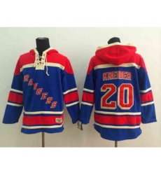 nhl jerseys new york rangers #20 kreider blue[pullover hooded sweatshirt]