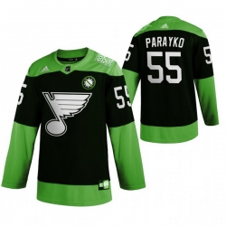 Men St.Louis Blues 55 Colton Parayko Green 2020 Adidas Jersey