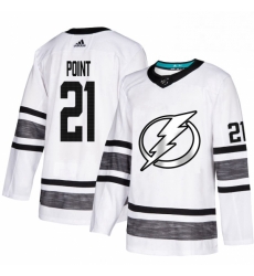 Mens Adidas Tampa Bay Lightning 21 Brayden Point White 2019 All Star Game Parley Authentic Stitched NHL Jersey 