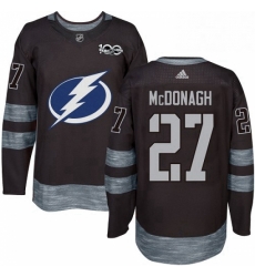 Mens Adidas Tampa Bay Lightning 27 Ryan McDonagh Authentic Black 1917 2017 100th Anniversary NHL Jerse