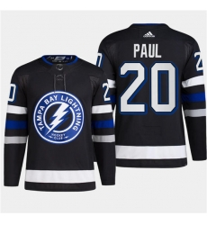 Men's Tampa Bay Lightning #20 Nicholas Paul Black 2024 Stadium Series Stitched Jersey