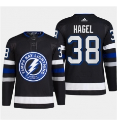 Men's Tampa Bay Lightning #38 Brandon Hagel Black 2024 Stadium Series Stitched Jersey