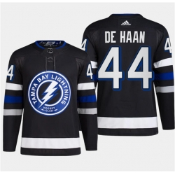 Men's Tampa Bay Lightning #44 Calvin de Haan Black 2024 Stadium Series Stitched Jersey