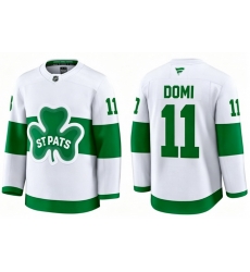 Men Toronto Maple Leafs Max Domi 11 White St Patricks Authentic Jersey Men Toronto Maple Leafs Max Domi 11 White St Patricks Authentic Jersey