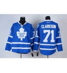 NHL Jerseys Toronto Maple Leafs #71 Clarkson blue