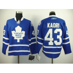 Toronto Maple Leafs #43 Nazem Kadri Blue Premier Third Jersey