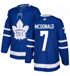 Youth Adidas Toronto Maple Leafs 7 Lanny McDonald Authentic Royal Blue Home NHL Jersey 