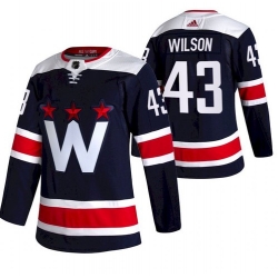 Men Washington Capitals 43 Tom Wilson NEW Navy Blue Stitched NHL Jersey