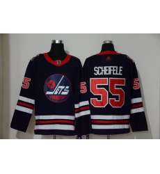 Winnipeg Jets 55 Mark Sceifele Navy 2019 Heritage Classic Breakaway Adidas Jersey