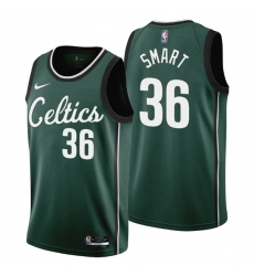 Men's Boston Celtics #36 Marcus Smart 2022-23 Green City Edition Stitched Jersey