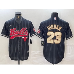 Men Chicago Bulls 23 Michael Jordan Camo Cool Base Stitched Baseball Jersey 2