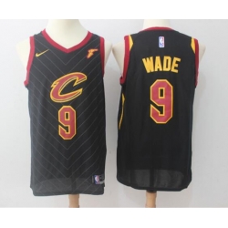 Men's Nike Cleveland Cavaliers #9 Dwyane Wade Black Stitched NBA Jersey