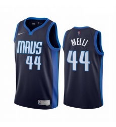 Men Dallas Mavericks 44 Nicolo Melli Navy NBA Swingman 2020 21 Earned Edition Jersey