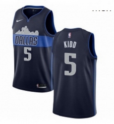 Mens Nike Dallas Mavericks 5 Jason Kidd Swingman Navy Blue NBA Jersey Statement Edition