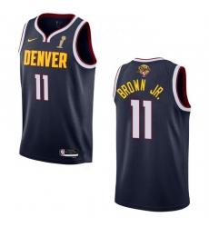 Men Denver Nuggets 11 Bruce Brown Navy 2023 Finals Champions Icon EditionStitched Basketball Jersey