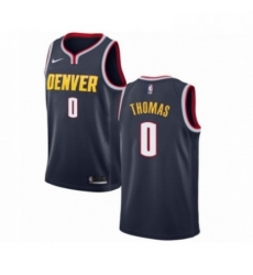 Mens Nike Denver Nuggets 0 Isaiah Thomas Swingman Navy Blue NBA Jersey Icon Edition 