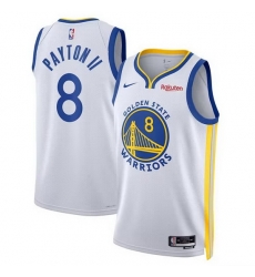 Men Golden State Warriors 8 Gary Payton II 2022 23 White Icon Edition Swingman Stitched Basketball Jersey