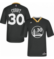 Mens Adidas Golden State Warriors 30 Stephen Curry Authentic Black Alternate NBA Jersey