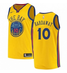 Mens Nike Golden State Warriors 10 Tim Hardaway Swingman Gold NBA Jersey City Edition